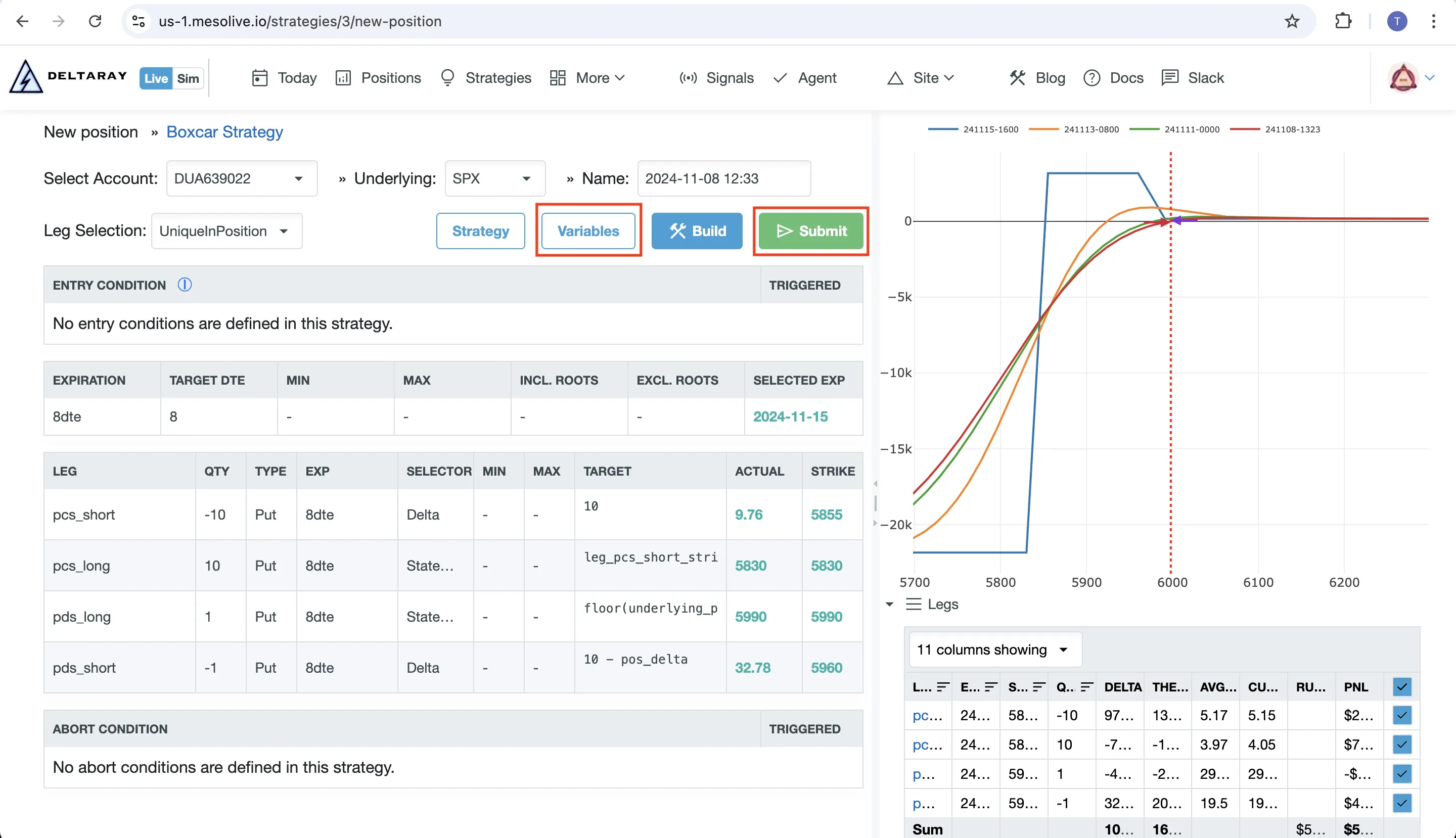 New position (after build)